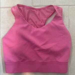 Aerie Pink Racerback Sports Bra with Wide Elastic Band